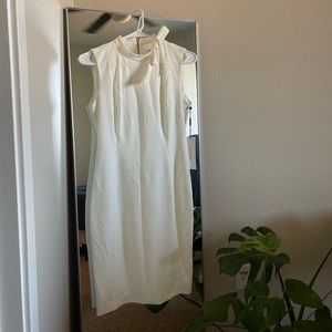 White calven Klein business dress